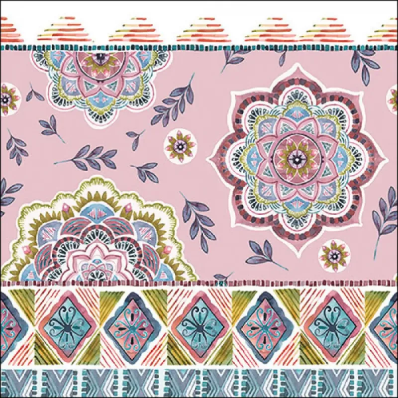 Servetten "Boho rose" 3 stuks