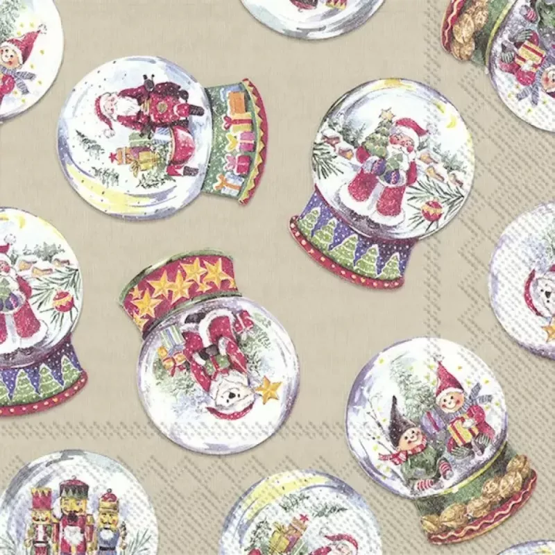 Servetten "Snowglobe" 3 stuks