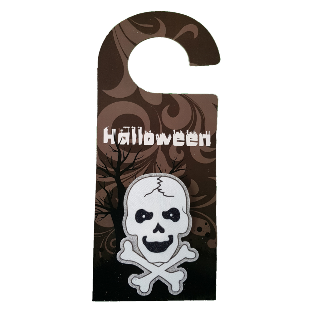 Halloween deurhanger met ledverlichting "Skelet"