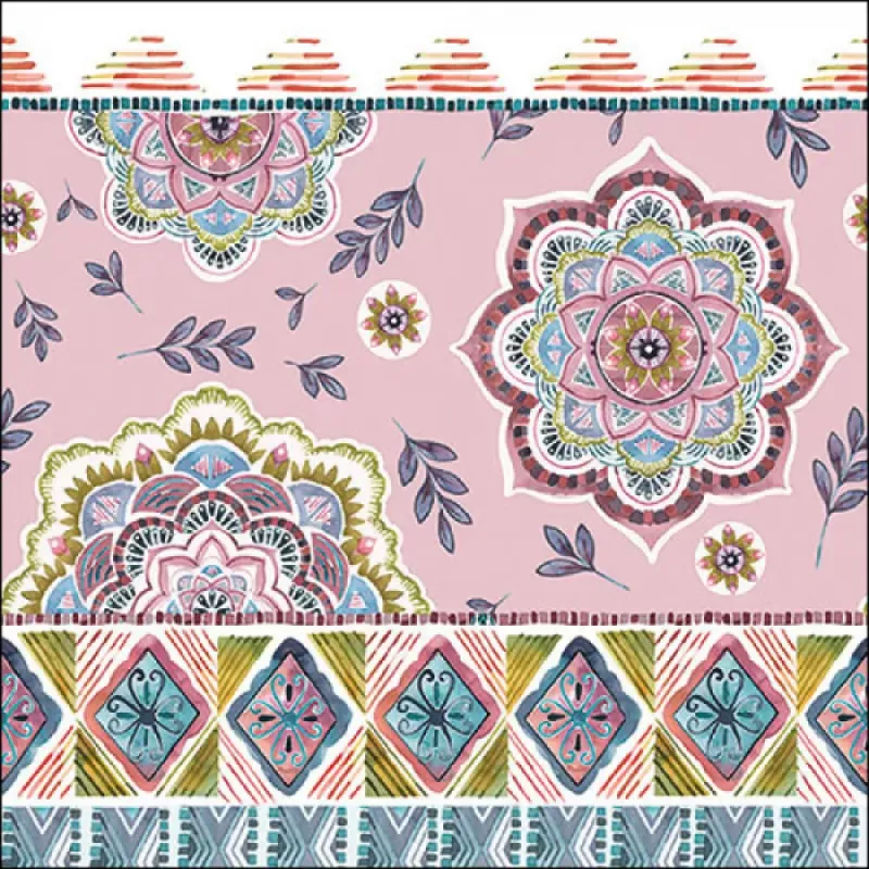 Servetten "Boho rose" 3 stuks