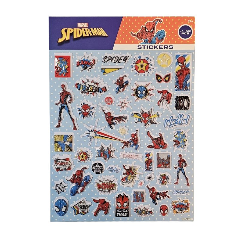 Bubbel-stickers Spiderman +/- 50 Stickers