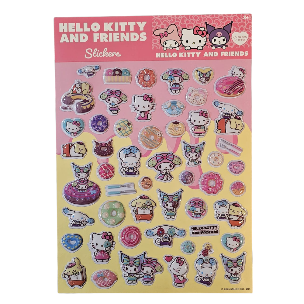 Bubbel-stickers Hello Kitty +/- 50 Stickers