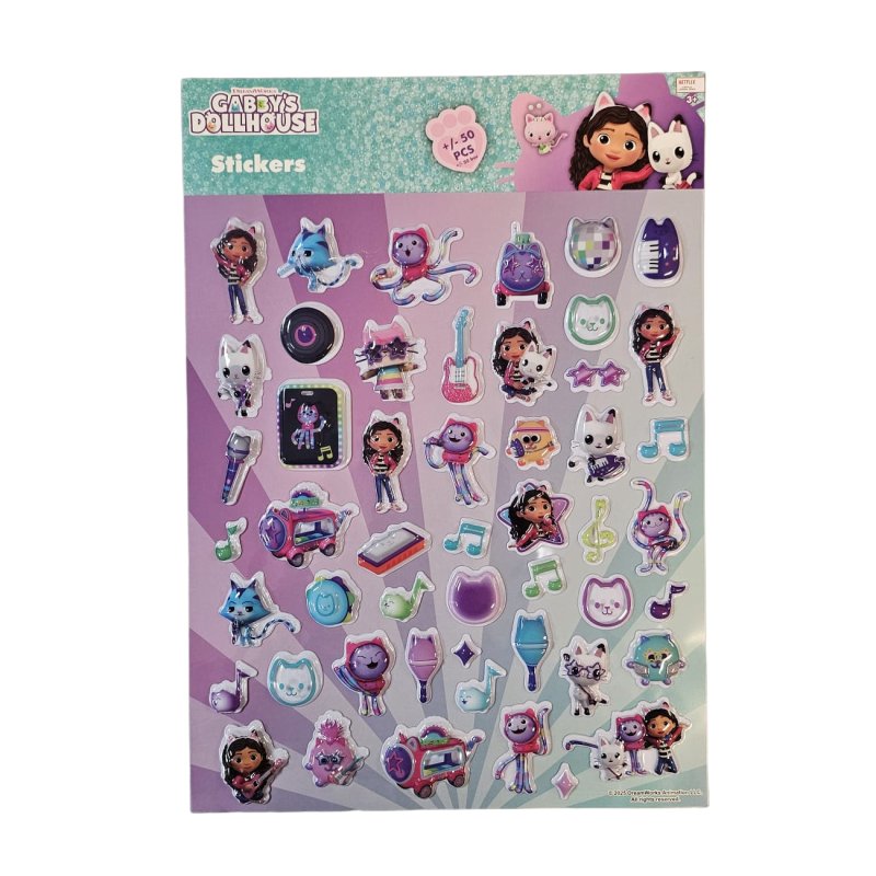 Bubbel-stickers Gabby's Dollhouse +/- 50 Stickers